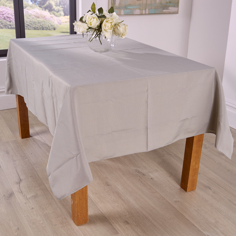 Polyester Wedding Party Décor Tablecloth, 114cm W x 114cm L, Grey