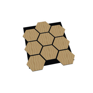 Acoustic Hexagonal Decorative Wood Panel (Set of 3)