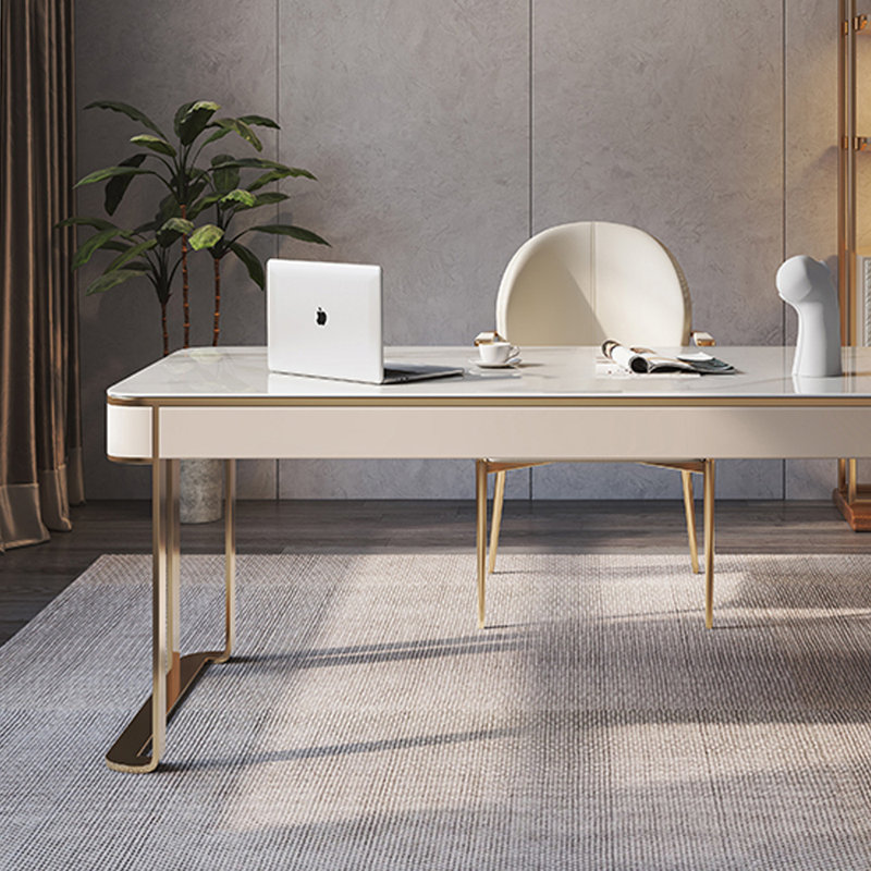 Italian Minimalist Design Rock Slab Computer Desk
