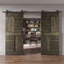 Porte de grange double à panneaux en bois S Series avec trousse de quincaillerie d'installation-70366747-70366749