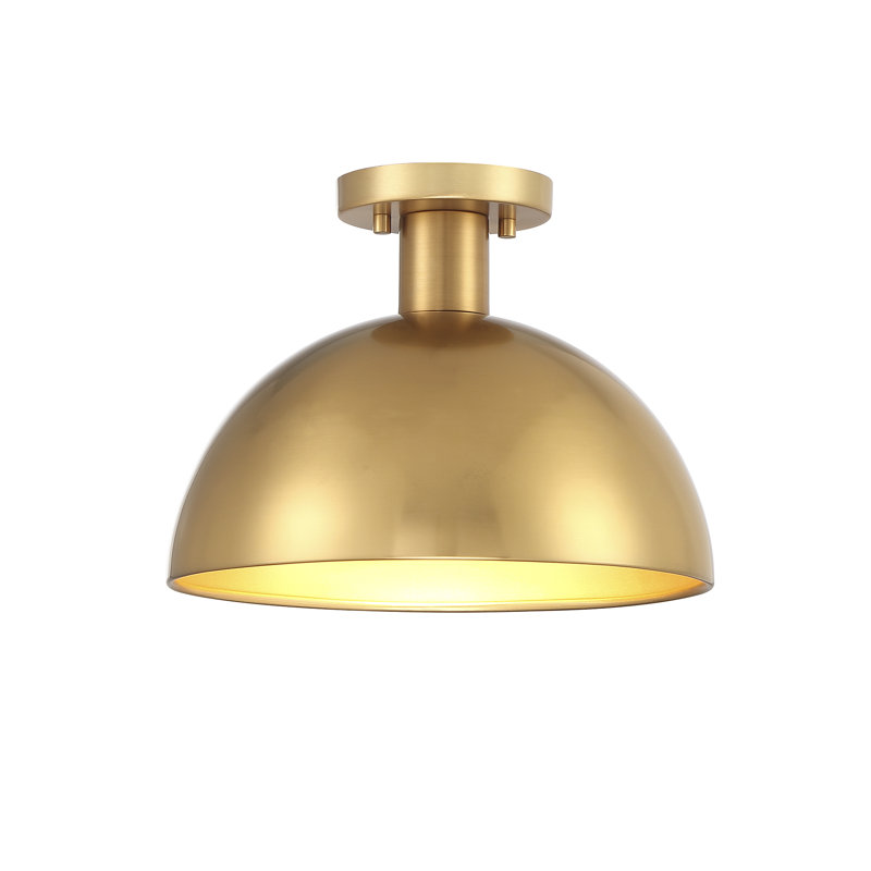 Darrah 1-Light Ceiling Light in Natural Brass, Natural Brass