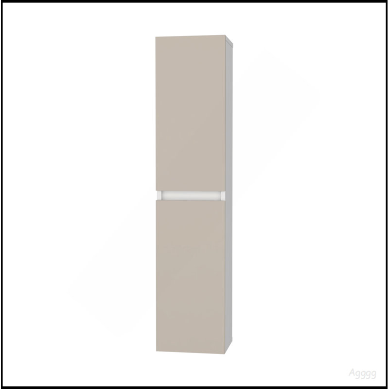 Light Beige And White 2-Door Wall Cabinet