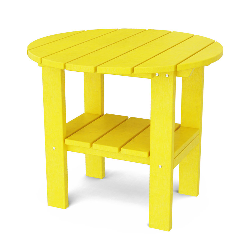 Classic Round Side Table, Lemon Yellow