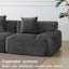 Canapé modulaire en forme de L 120 po Man Seat, pieds antidérapants à siège profond de 27,5 po, canapé modulaire Boucle, assemblage sans outils, gris-1432850867