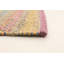 Tapis bleu / rose / jaune à motif géométrique en laine Kilim-2056403046