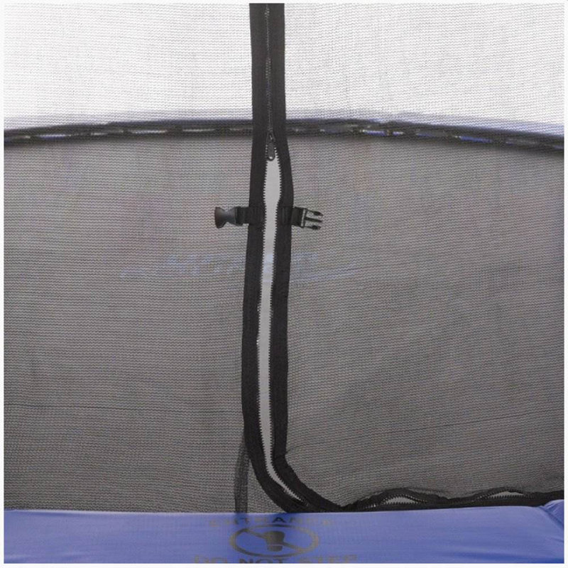 10 ft Round Blue Steel Trampoline with Safety Enclosure