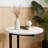 C-Shaped End Table, Oval Sofa Side Table With Metal Frame And Marble Top For Small Spaces, Living Room, Bedroom, Or Bedside-491480514
