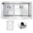 Elysian 35.88'' L Double Bowl Stainless Steel Kitchen Sink