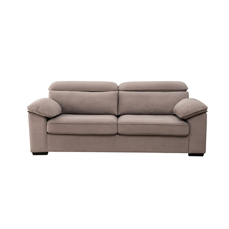 Lit convertible 2 places Queen Size, gris, gigogne, 136 kg, idéal pour les petits espaces, style années 50, dimensions adaptées, gris, pour invités.