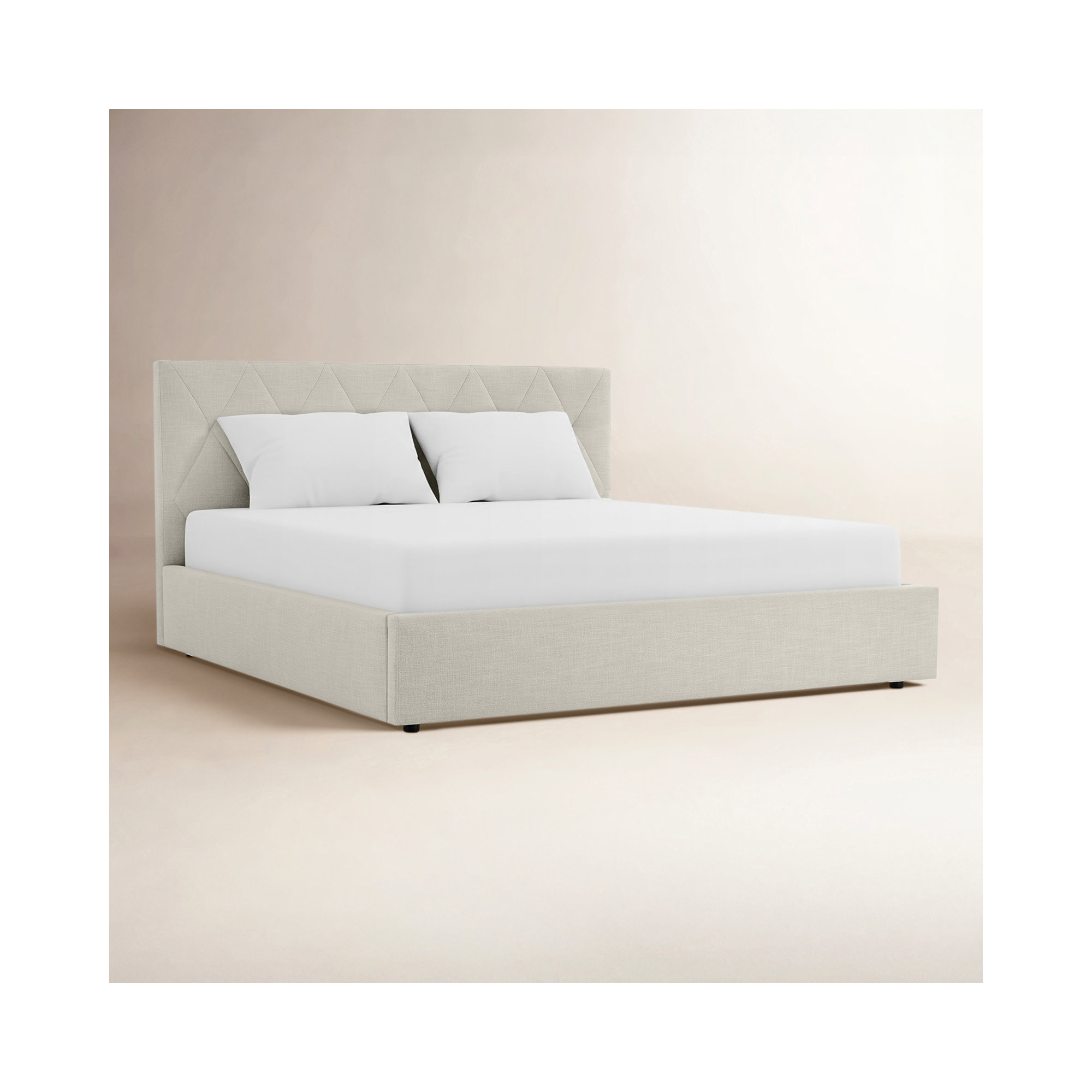 Jayla Diamond Tufted Upholstered Platform Bed, King