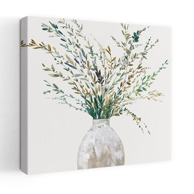 Vase d'herbe II, art naturel minimaliste délicat