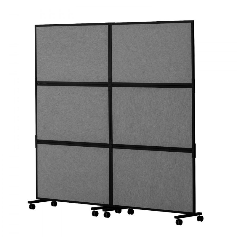 Cloison de bureau, cloison de bureau à 2 panneaux, cloison de bureau autoportante et cloison d'intimité pour réduire le bruit et la séparation des pièces