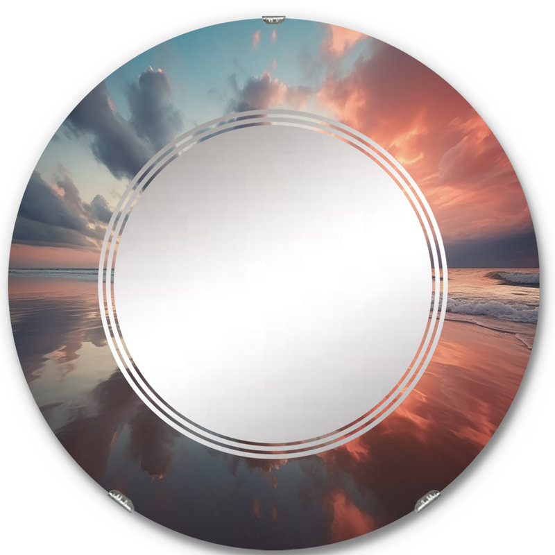 Cratten - Miroir mural rond, 24 po x 24 po
