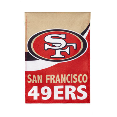 Drapeau de jardin à 2 côtés en polyester 18 x 13 po San Francisco