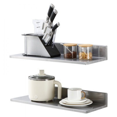 L-Shaped Metal Floating Shelf