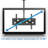 Black Multi Screen Ceiling Mount for Holds up to 350 lbs