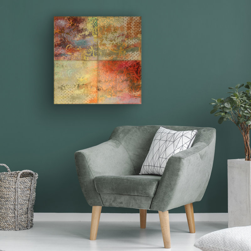Art sur toile "Prisme et peinture", H 14 po x l 14 po