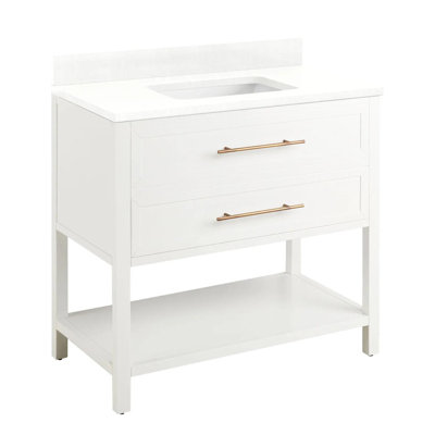 Ensemble de meuble-lavabo simple 36 po avec lavabo encastrable ovale Robertson