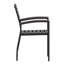 Chaises de patio empilables en aluminium toutes saisons Saville avec lattes en faux teck-1898526080