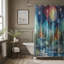 Peinture à l'encre d'hiver - Rideau de douche standard 1 pièce-100722233