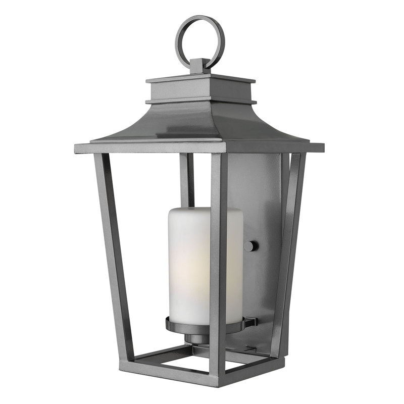 Sullivan Outdoor Wall Lantern, Black, 23" H x 11.8" W x 12.8" D, Incandescent