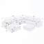 Grand nuage modulaire 8 places - Rembourré de duvet pour la détente. Coussins de siège rembourrés de plumes pour un confort douillet. Conception polyvalente avec pièces réglables. Désinfection sans fermeture à glissière. Cadre. Blanc.