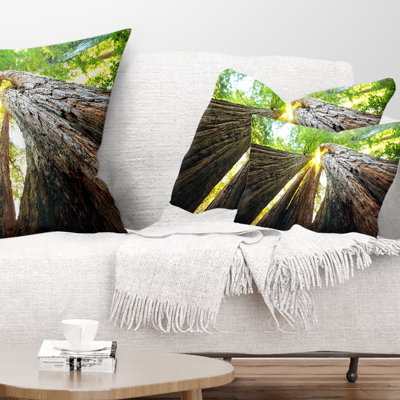 Sequoia Tree - Landscape Printed Throw Pillow