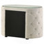 Table de chevet rembourrée 2 tiroirs Santiago Ivory