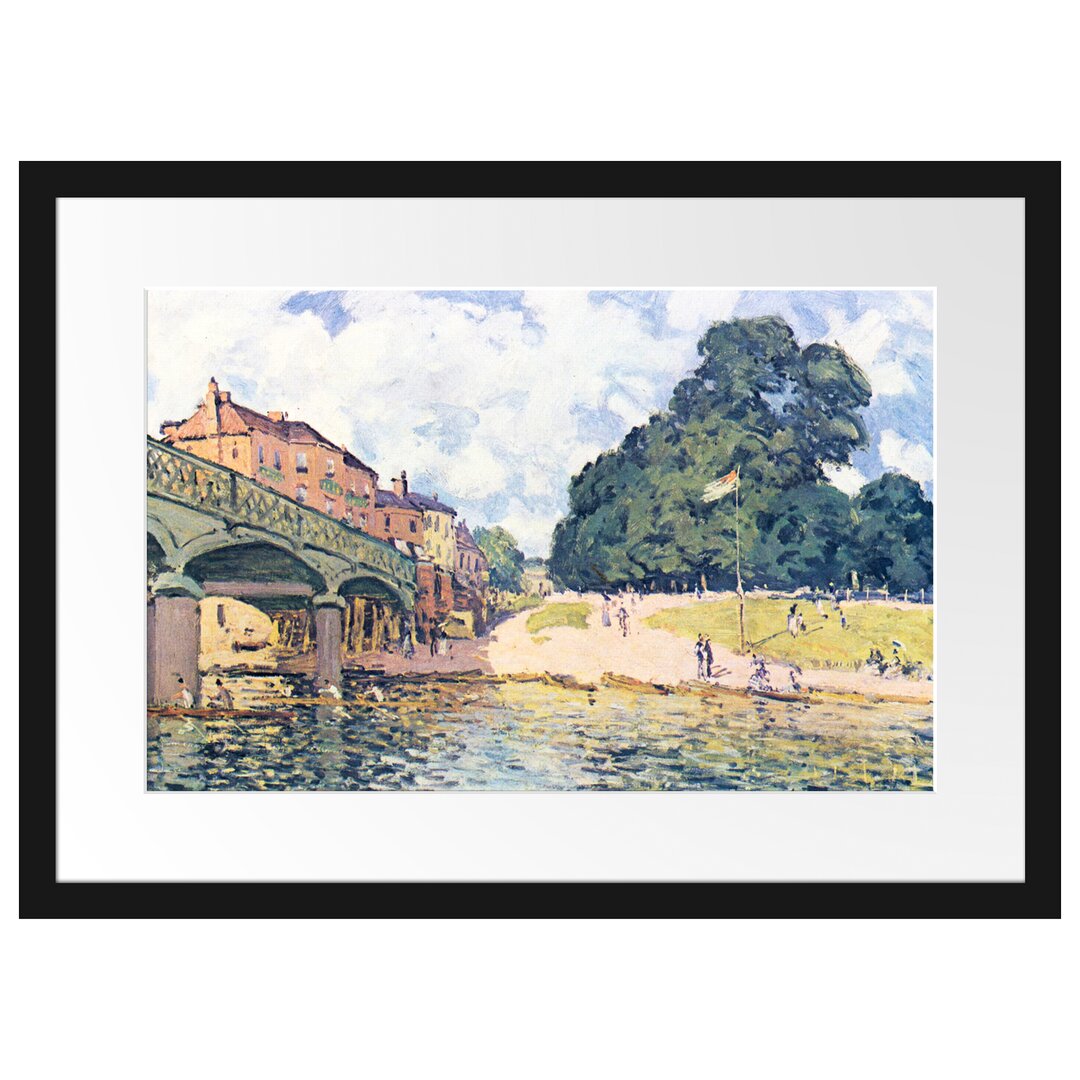 Gerahmter Kunstdruck Bridge at Hampton Court von Alfred Sisley