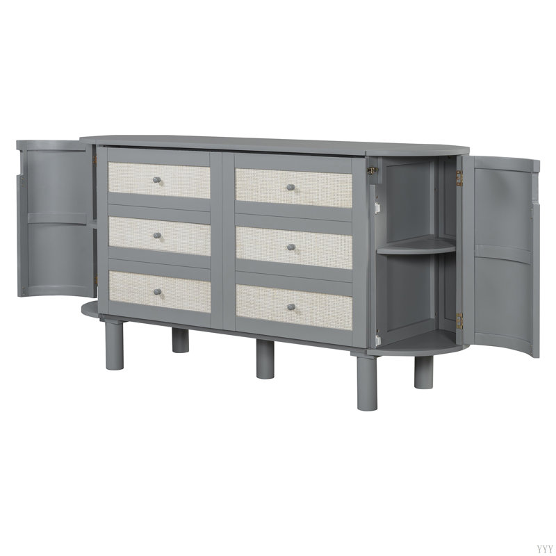 Lit escamotable avec rangement caché et conception tissée moderne, Gris, Lit double