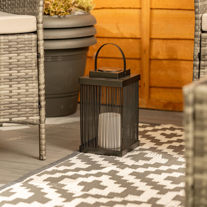 Abdulkadyr 26.5cm Solar Powered Integrated LED Square / Rectangular Lantern