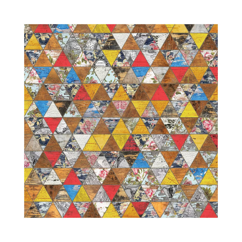 Rustic Geometry II by Diego Tirigall - Wrapped Canvas Painting, 30.48 cm H x 30.48 cm W