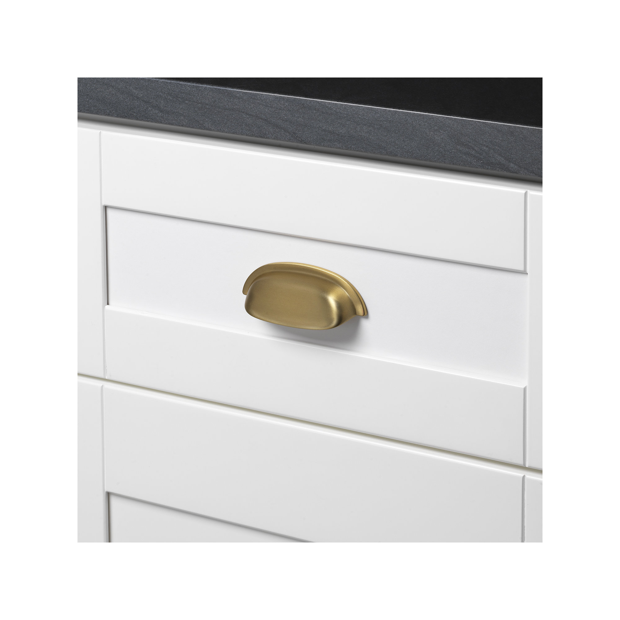 Cup/Bin Pull, Satin Gold
