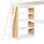 Lit mezzanine avec échelle, tablettes et bureau