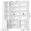 Modular Bookshelf Set: 3-In-1 Customizable Storage Shelf With Doors & Corner Unit, Space-Saving Design-1504342212