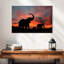 Silhouette d'éléphant au coucher du soleil-107502754