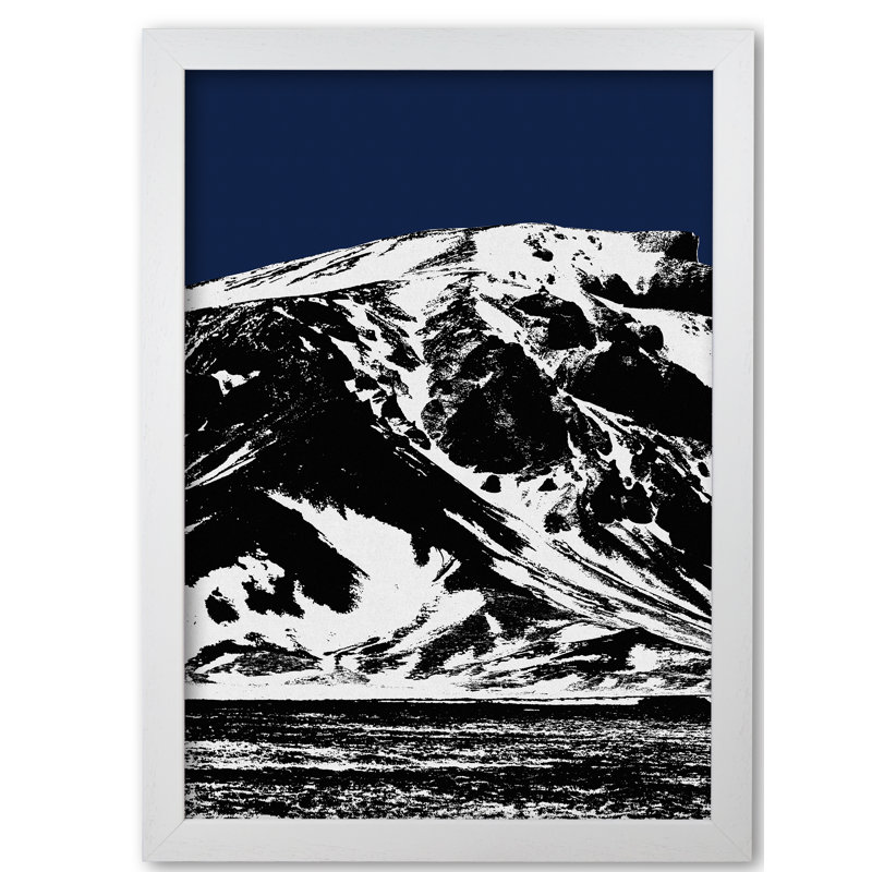 Blue Mountains I - Print, 30 cm H x 21 cm W x 5 cm D, White Grain Frame