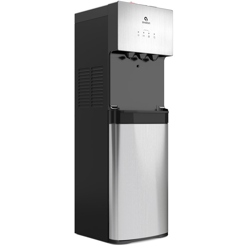 Refroidisseur d'eau électrique autoportant à chargement par le bas, chaud, froid et pièce en argent