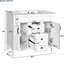 Meuble-lavabo de 36 po avec lavabo supérieur et miroir Corrinne - rangement fonctionnel 2 tiroirs à fermeture en douceur pour un espace de vie élégant-121074150