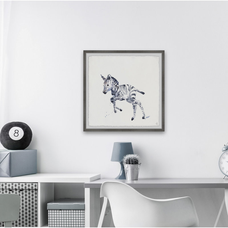 «Wicksham Courir zèbre», reproduction encadrée, H 12 po x l 12 po x P 1,5 po