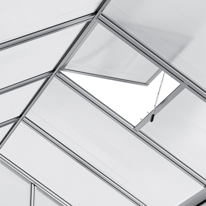 Callida Hobby Greenhouse, 194.5cm H x 185cm W x 307cm D, Sliver