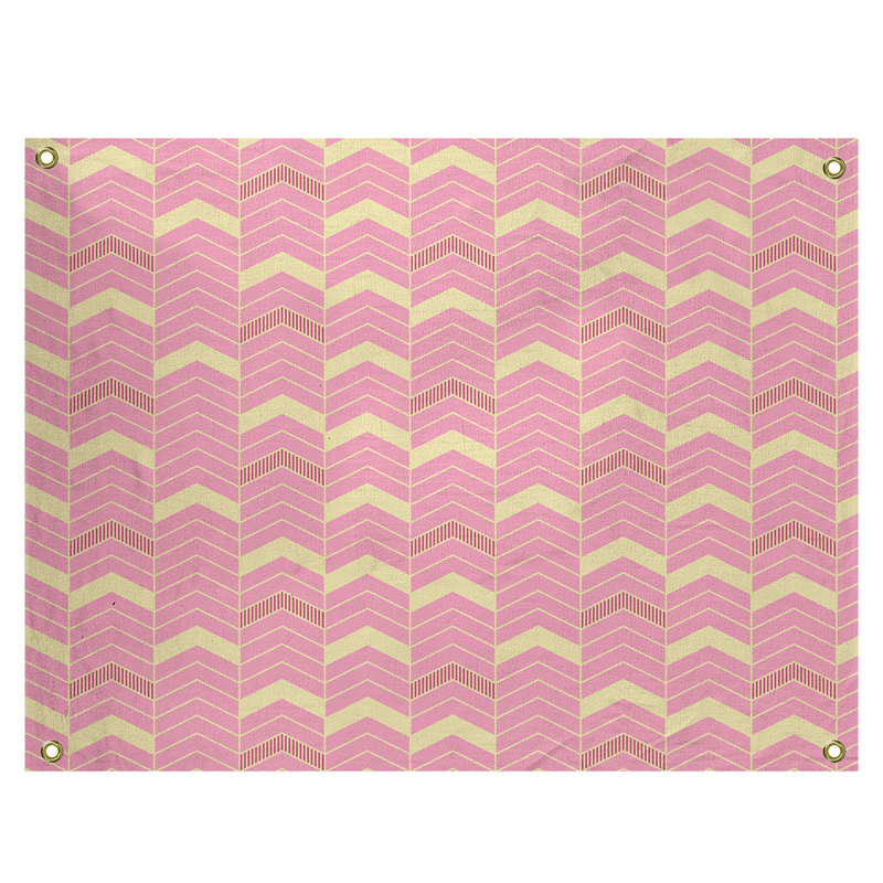Tapisserie Stephenie, H 59 po x l 80 po, Jaune / Rouge / Rose