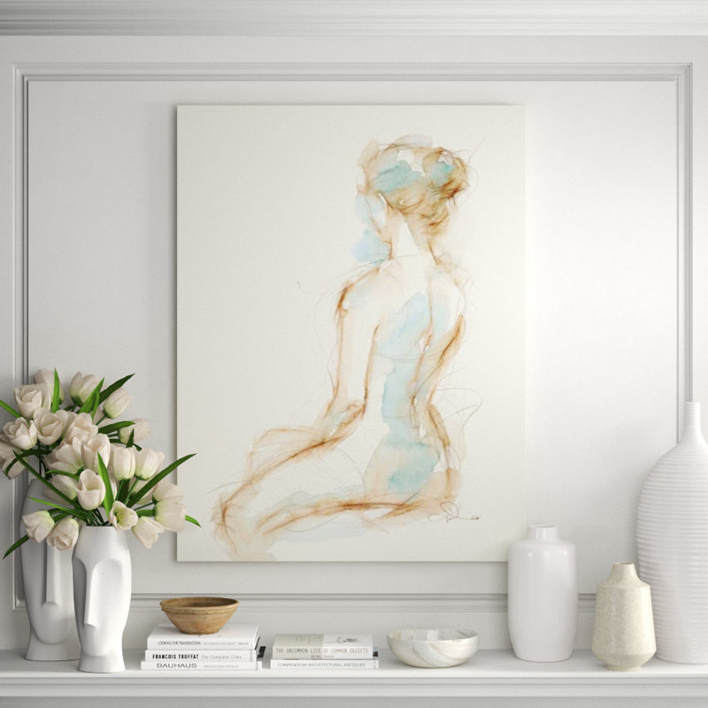Gesture In Moment I Print by Janice Sadler, Image Brush Gel, 47" H x 36" W
