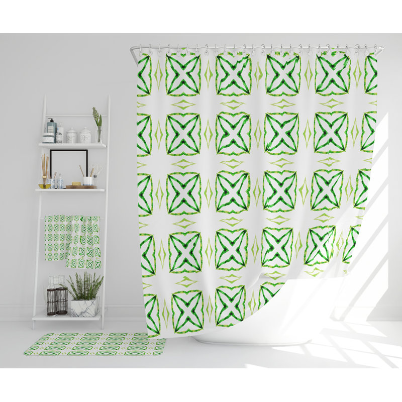 Natallie Polyester Shower Curtain Set