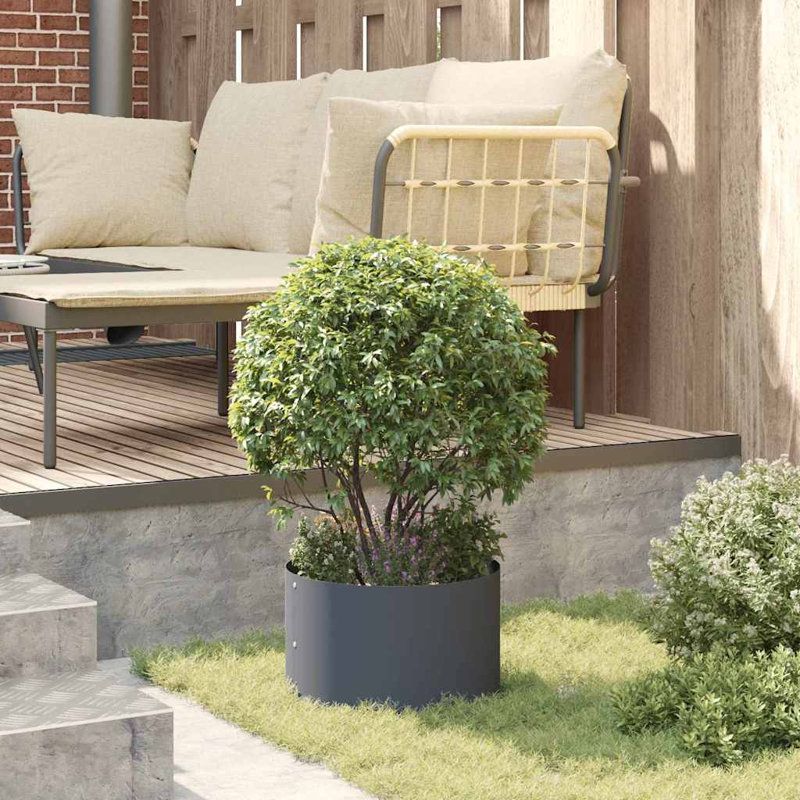 Garden Planter 20 Cm Steel, 20cmH x 30cmW x 30cmD, Anthracite