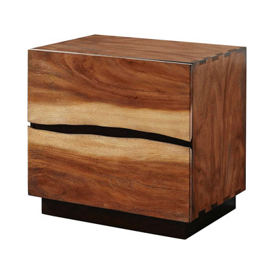 Smokey Walnut And Coffee Bean Two-Drawer Nightstand
