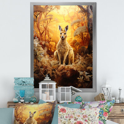 «Kangaroo Portrait Ponder Bushland», reproduction sur toile