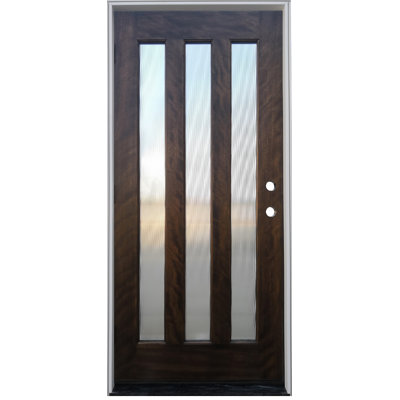 Stained Mahogany Prehung Front Entry Doors