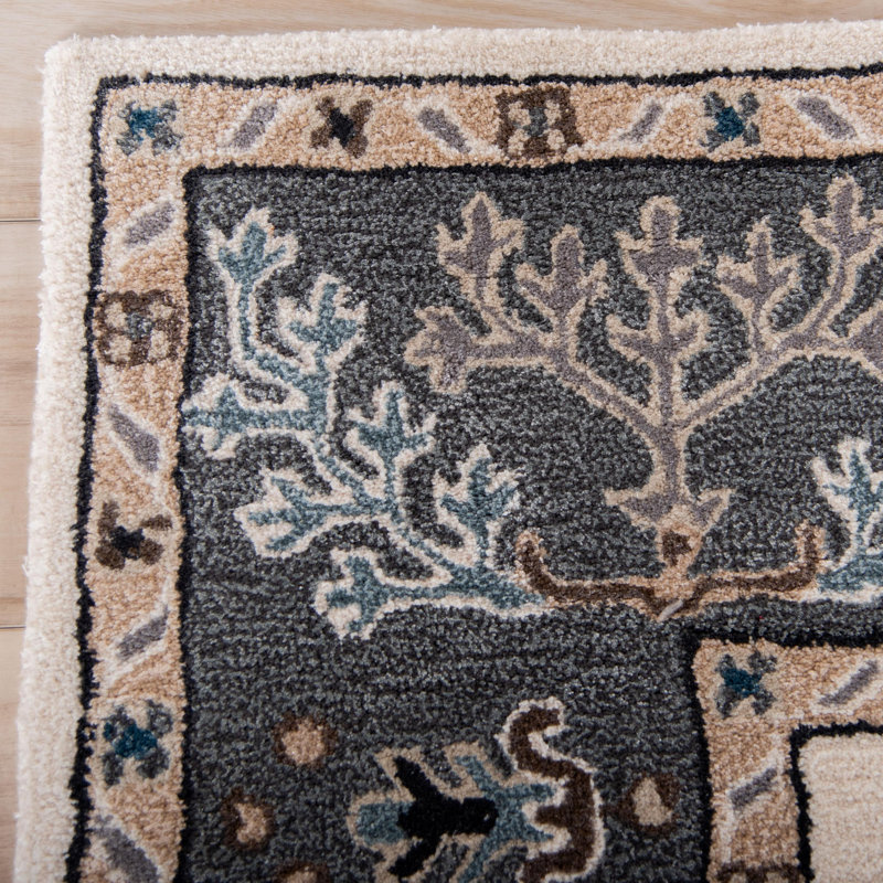 Tapis en laine / touffeté à la main Tencel, Rectangle 9 pi 9 po x 12 pi 9 po