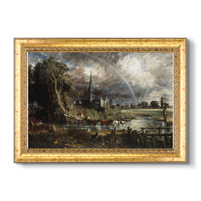 Cathédrale de Salisbury, vue des prés (détail), 1831 - John Constable - Toile encadrée sur mesure